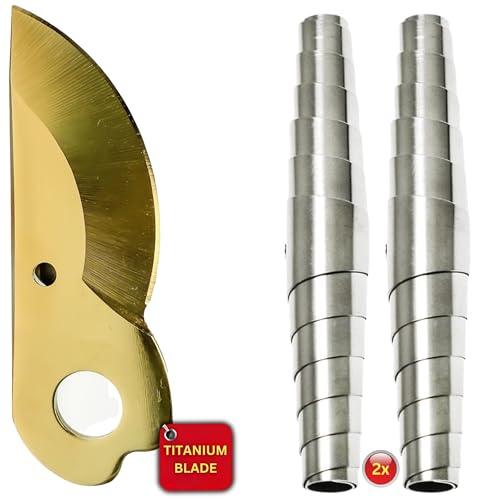 Pro Pruner Stainless Steel Springs(2) & 1 Titanium Blade Replacement for Pro Pruners PP8 - Pro Pruner